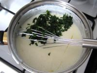 Finally, mix the chopped parsley into the sauce....