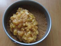 Spread apple filling evenly over the base and...