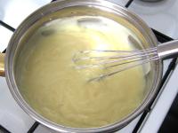 Cook a thick custard from milk, sugar and starch....