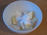 Whisk the butter together with sugar....