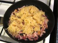 Gently squeeze the sauerkraut and finely cut. Add...