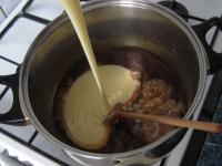 Pour in sweetened condensed milk and let the...