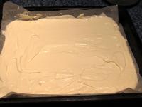 Pour the dough into the baking tin lined with...