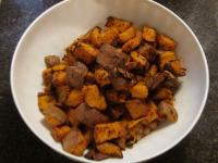 ... add baked sweet potatoes and mix....