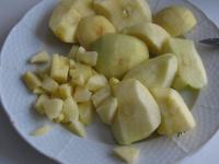 Peel apples and chop them finely....