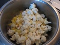 ...cauliflower and mix. Simmer until soft, add...