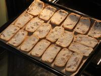 Dry the bread slices in the oven at 465°F...