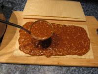 Place the wafer (size 28x15 cm) on a kitchen board...