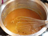 Step by step stir in the condensed milk and cook...