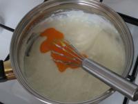 Cook thick pudding from milk, vanilla sugar and...