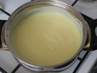 Cook the pudding from milk, pudding powder and...