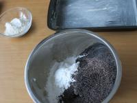 ... poppy and flour with baking powder. Stir in a...