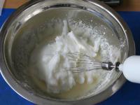 Gently fold egg whites foam into the mixture....