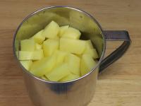 Peel the potatoes, wash and cut into cubes....