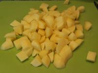 Peel, wash and cut the potatoes....