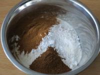 Put flour into a bowl, add baking powder,...