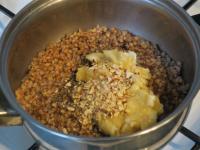 Stir chia seeds into the boiled buckwheat to...