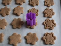 Using a sharp knife, put them on a baking sheet...