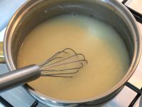 Add water and cook to roux....