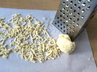 Grate the dough coarsely and let it dry....