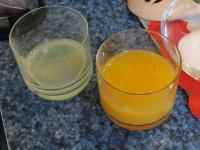 Extract the juice from one lemon and two oranges....