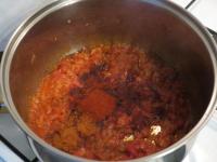 Add sweet and spicy peppers and pepper paste. Stir...