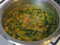 Stir the spinach into the cooked lentils and salt....