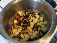 Peel the potatoes, wash and cut into small cubes....