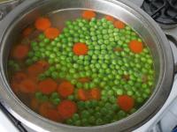 Add fresh or frozen peas and cook for 5 minutes....