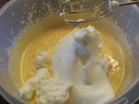 Gently fold egg whites foam into the mixture....