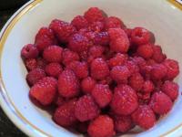 Wash the raspberries....