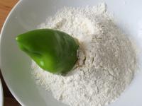 Put the end of the pepper in flour....