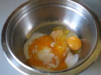 Whisk the egg yolks and sugar into foam....