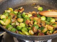 Add finely chopped garlic and continue to simmer...