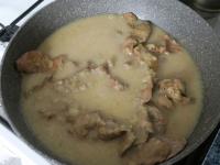 Put livers back to the pan and add sauce. Cook for...