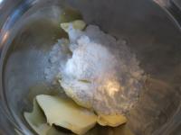 Beat room-temperatured butter with sugar until...