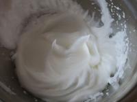 Beat the egg whites until they are foamy....