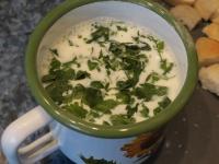 Mix the egg yolks, chopped parsley and salt in the...