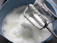 Finally, whip the solid egg whites snow and mix it...