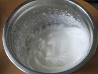 Beat the egg whites until they are foamy....