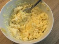 Mix the cheese with butter and garlic for the...