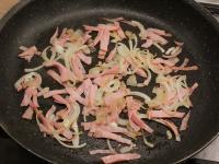 In a pan with a tortilla diameter, fry chopped...