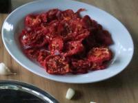 Correct dried tomatoes are slightly rubbery, they...